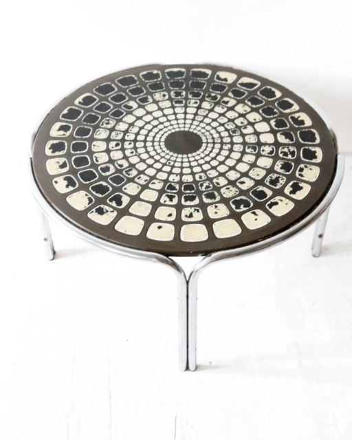 Mid-Century Chrome Coffee Table, 1970s