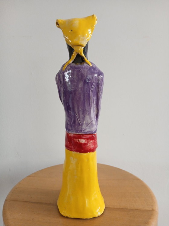 Image 1 of Statua colorata in ceramica