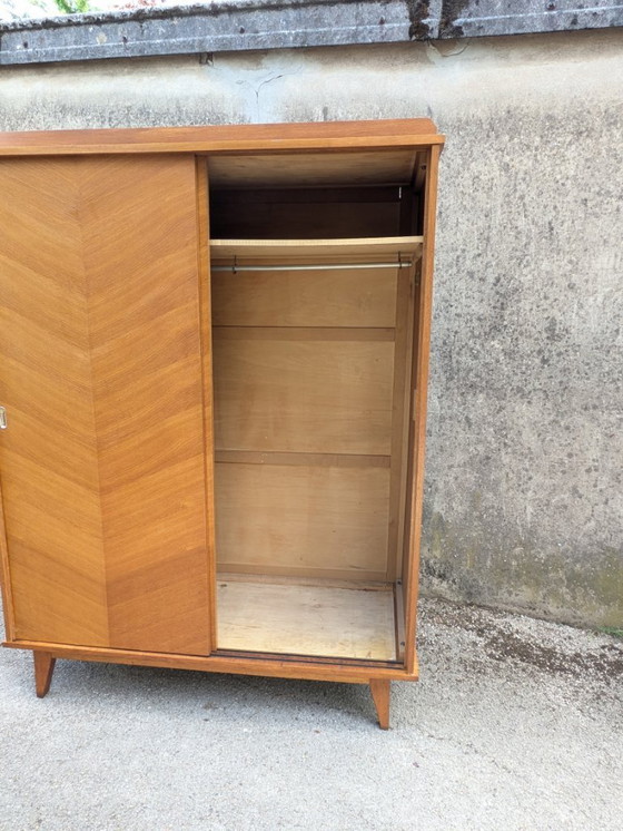 Image 1 of Vintage kledingkast met schuifdeuren, Frankrijk, 1950