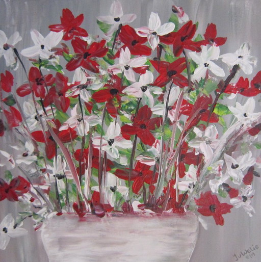 Peinture de fleurs dans un vase (6)
