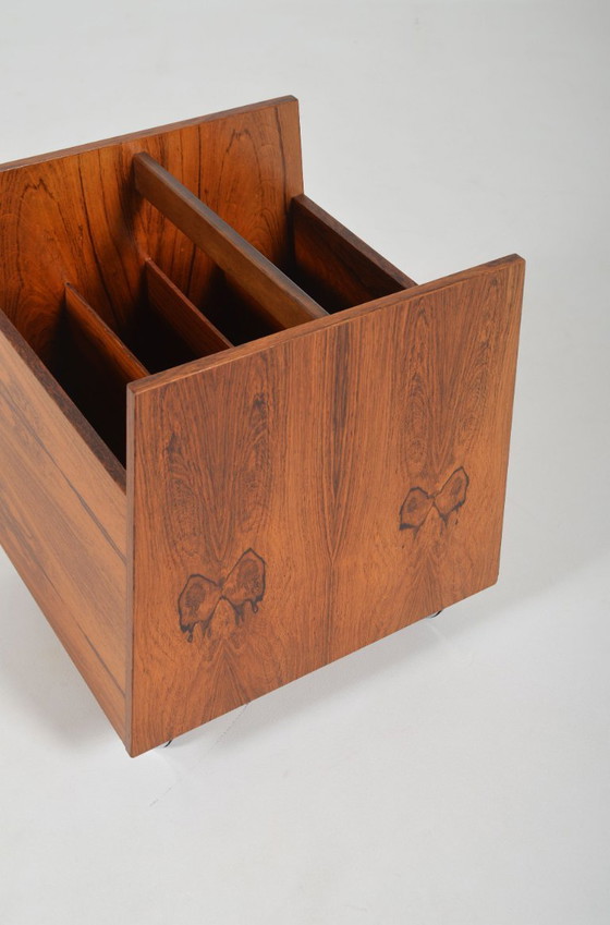 Image 1 of Revistero noruego de palisandro diseñado por Rolf Hesland para Bruksbo, década de 1960.