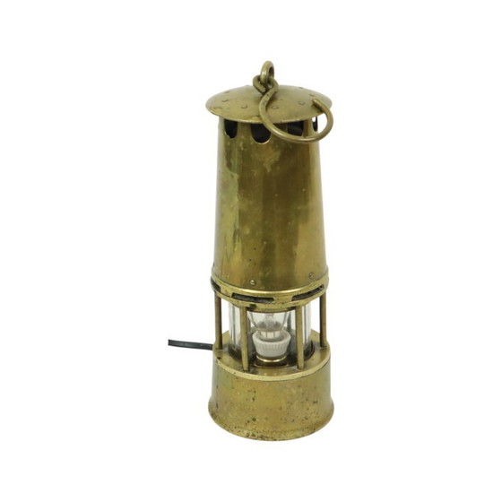 Image 1 of Old Brass Miner's Lamp Memorabilia
