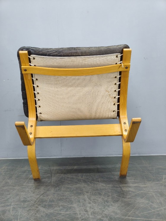 Image 1 of Ingmar Relling Siesta Lounge Chair in Leather, Norway, 1970s