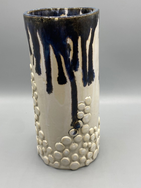 Grand vase en céramique émaillée coulée des années 1970-1980 – Objets déco, Ceramic (photo 2 of 8)