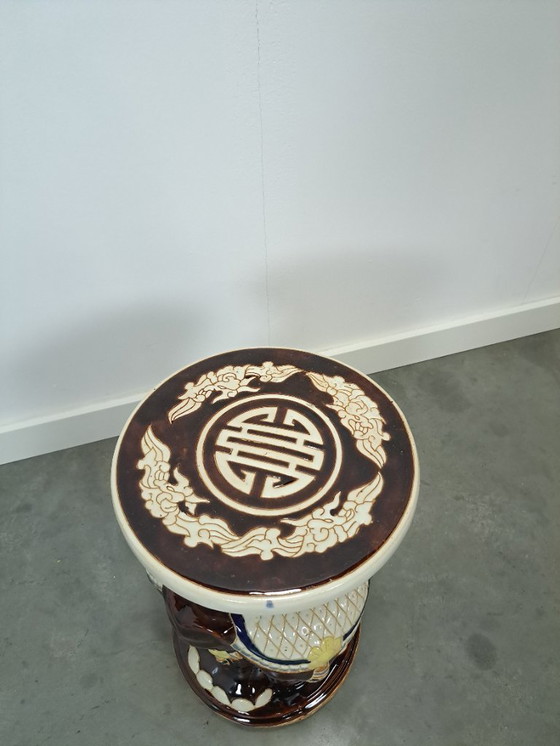 Image 1 of Tavolo rotondo in porcellana a forma di elefante, tavolo vintage