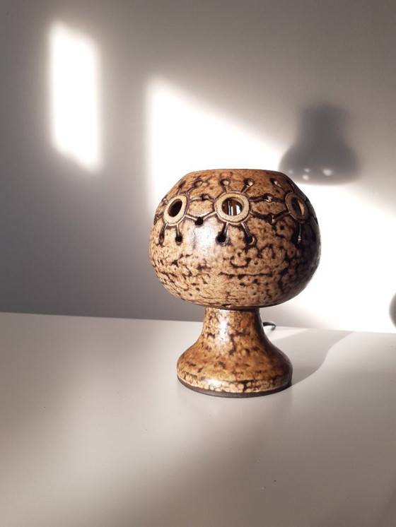 Image 1 of Hannie Mein vintage ceramic table lamp, earthenware mcm lamp, ceramic retro table lamp