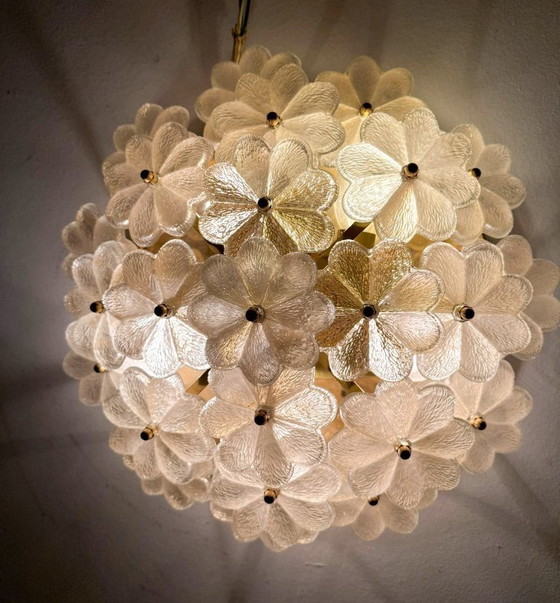 Image 1 of Grande lampada da parete/apparecchio da parete floreale di Ernst Palme, 1960