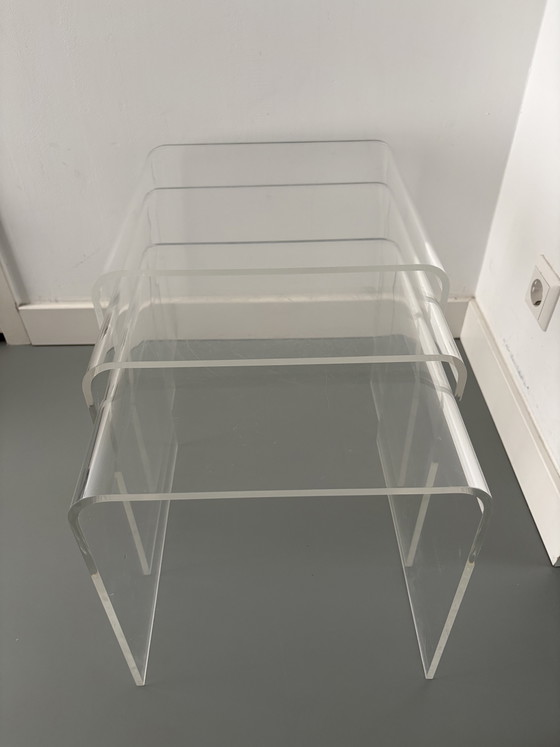 Image 1 of Vintage plexiglas nesting tables