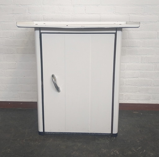 Vintage Enameled Iron Cabinet