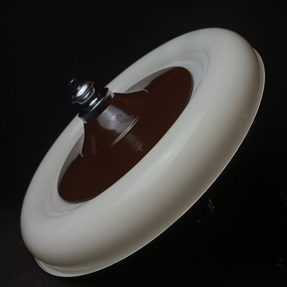 Image 1 of Space Age Style Chocolate Colour Ceiling Light by Massive, Belgium, 1970s