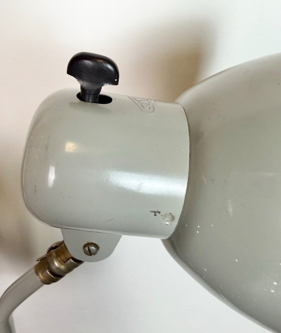 Image 1 of Grijze Duitse industriële schaarwandlamp van SIS, jaren 60.