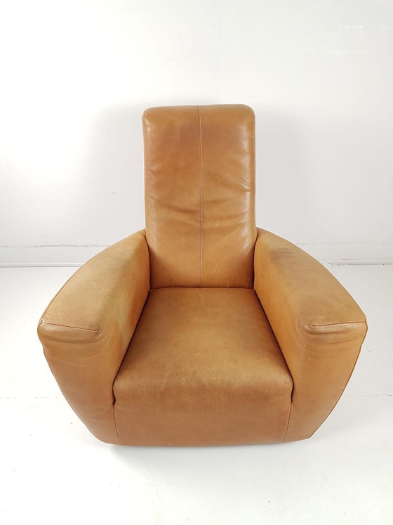 Poltrona vintage "Longa" di G Vd Berg in pelle color cognac – Poltrone, Leather (photo 8 of 10)