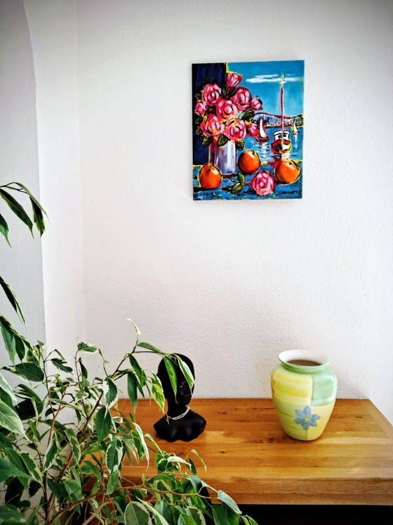 Joel LHOPITAL - Bouquet at the Window - Artist's Painting – Paintings & Drawings, Canvas (photo 10 of 11)