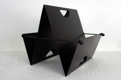 Post-modern metal magazine rack, Italy, 1980s