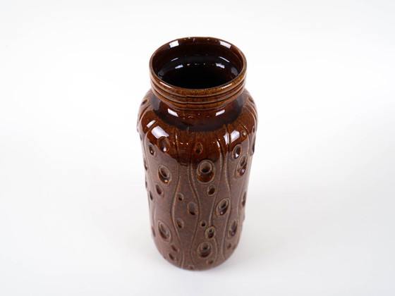 Image 1 of Brown ceramic vase, German design, 1960s, made in West Germany