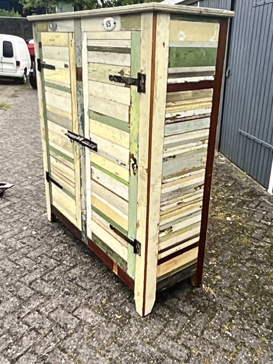Image 1 of Solid reclaimed wood cabinet