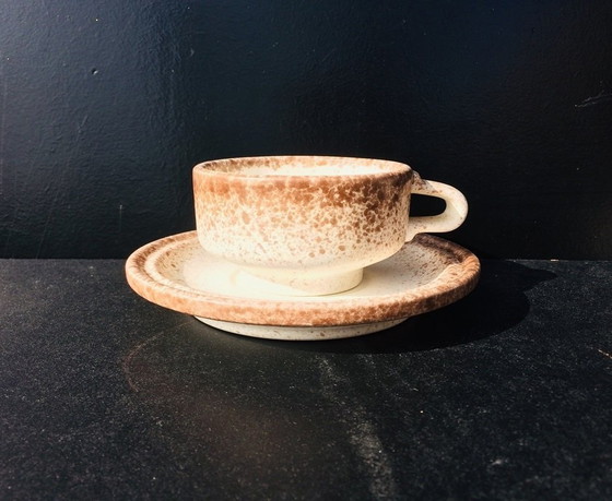 Image 1 of Vintage 60s ' Fat Lava West-Germany ' brutalist servies