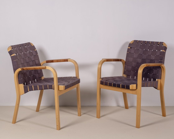 Image 1 of 2X Alvar Aalto Modell 45 Sessel, 1970S Artek Finnland