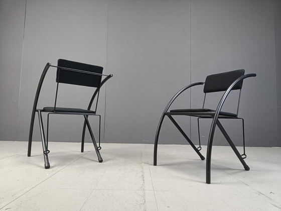 Image 1 of Set Of 6 Postmodern Dining Chairs, 1980S 