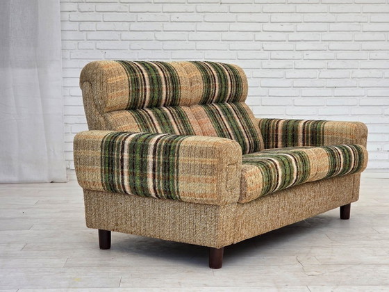 Image 1 of 1980s, Danish 2-seater sofa by Nisbo Horsens, furniture wool.