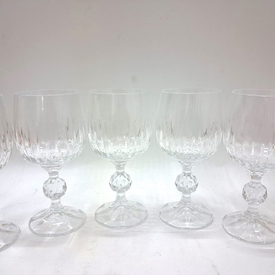 Image 1 of Calici da vino vintage in cristallo di Boemia, set da 6