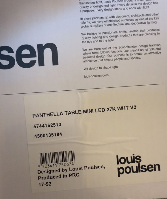 Image 1 of Louis Poulsen Panthella Mini 250 Lampada da tavolo nuova in doos