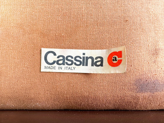 Image 1 of 2X Cassina Maralunga Armchair Leather Brown Vico Magistretti