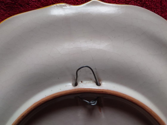 Image 1 of Siciliaanse keramische kunstklok uit 1978, met de hand beschilderd. Junghans-uurwerk.