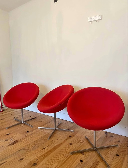 3 Vitra Verner Panton C1 Chairs