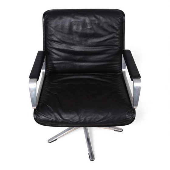 Image 1 of Sedia girevole da conferenza/pranzo Wilkhahn Delta in pelle di Delta Group, 1960