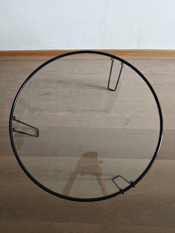 Image 1 of Set of vintage glass coffee tables / nesting tables – Italian design