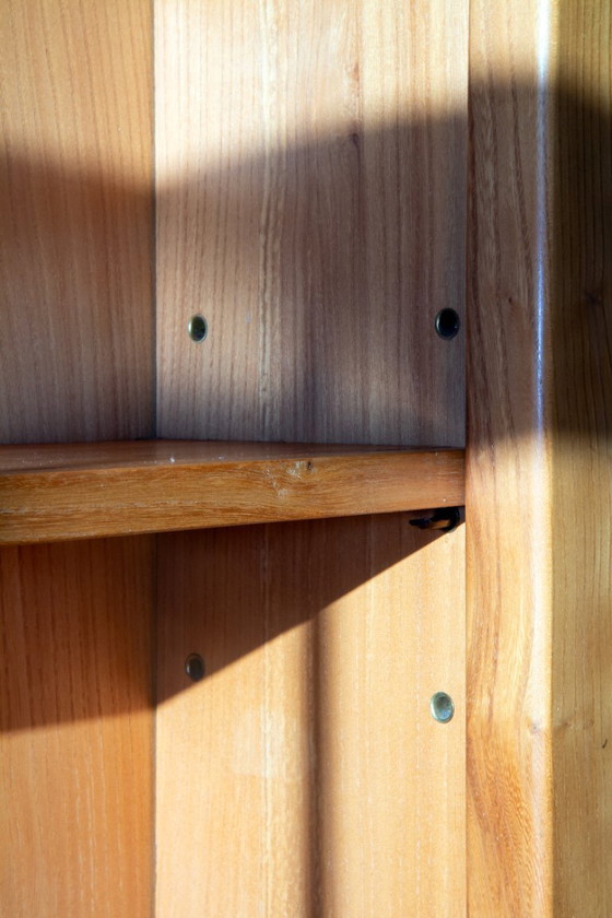 Image 1 of Libreria/credenza bassa minimalista in olmo, 1980
