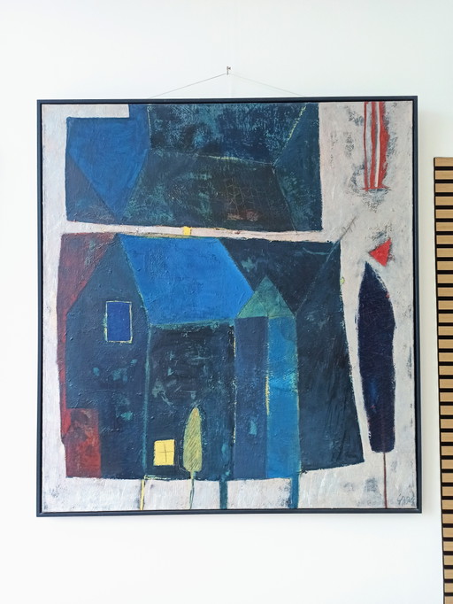 « Maison le soir » 123 cm x 113 cm