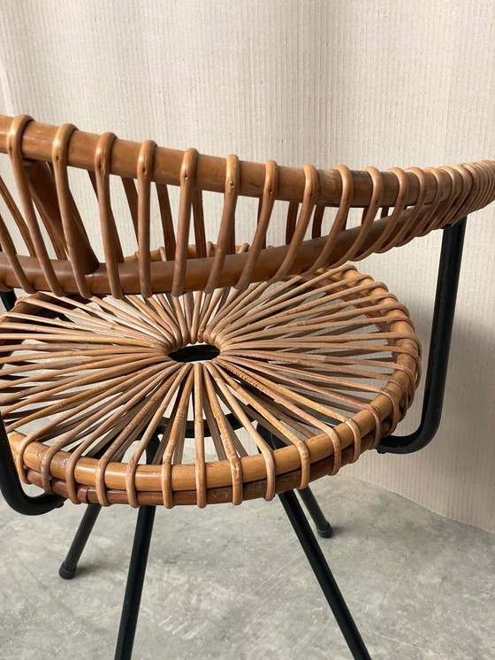 Image 1 of Vintage Dirk Van Sliedregt - Jonkers Noordwolde Rattan Chair