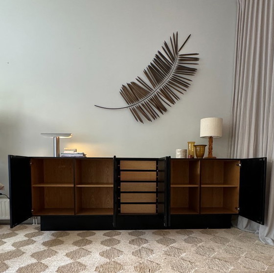 Image 1 of Brutalist Sideboard in black oak - Belgian