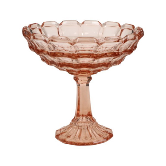 Frutero Art Déco Rosaline de vidrio prensado rosa Scailmont – Accesorios de mesa, Glass (photo 2 of 15)