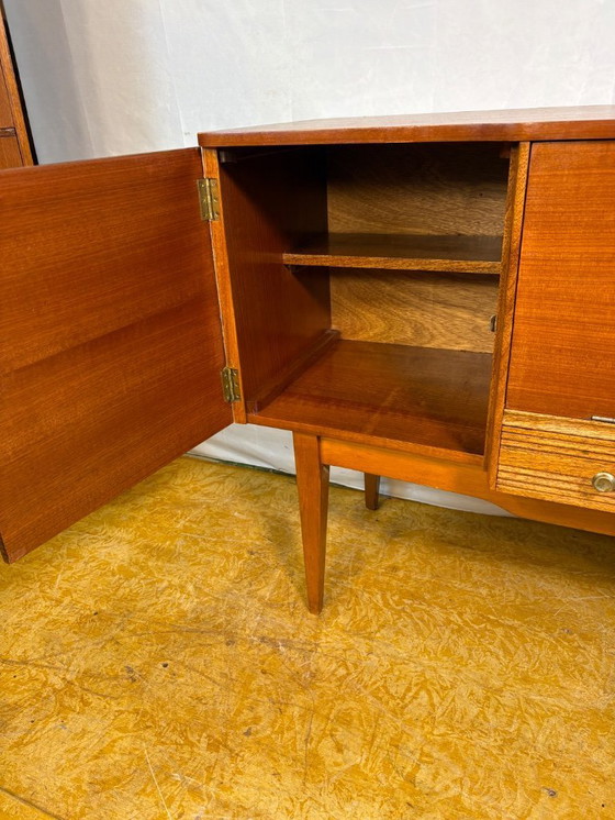 Image 1 of Mid-Century Retro Vintage Teak Sideboard by Stonehill Early 1960s  With Bar Compartment • British Design Classic • Collector’s P