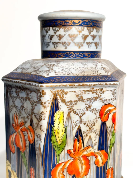 Art Nouveau Potiche Vase in Hand-Painted Italian Ceramic, 1920s (photo 11 of 12)