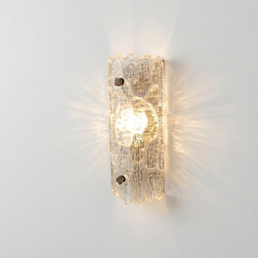 Carl Fagerlund Textured Glass Wall Sconce 1960s