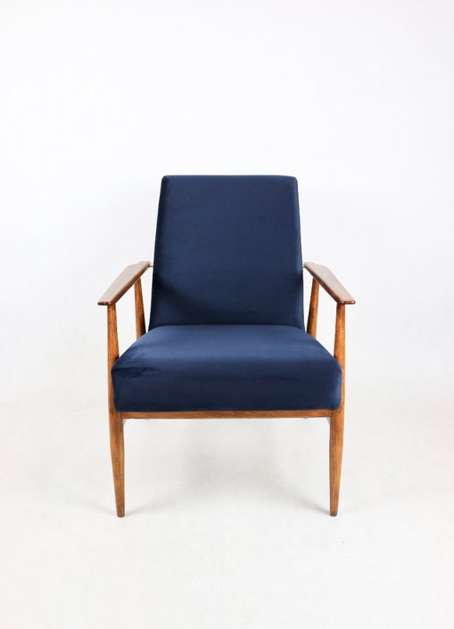 Vintage blauwe vos fauteuil, 1970