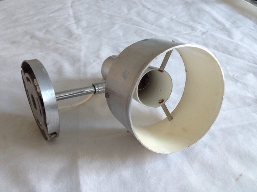 Vintage-Wandleuchte, verstellbar, gebürstetes Aluminium, Frankreich, 1970