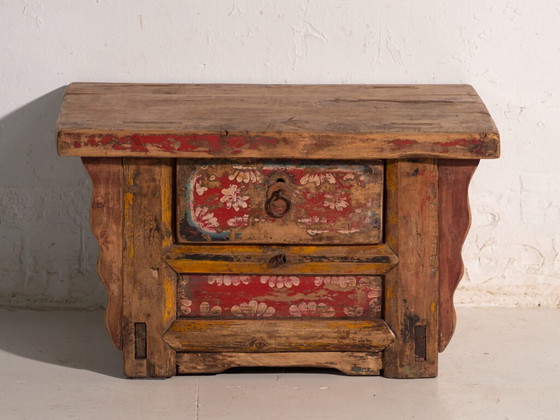 Tavolino basso antico dipinto in legno di olmo – Cina, circa 1900 – Tavolini da caffè, Iron (photo 26 of 40)
