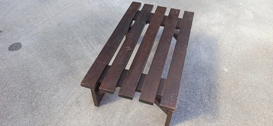 Image 1 of Banc ou table vintage en bois à lattes