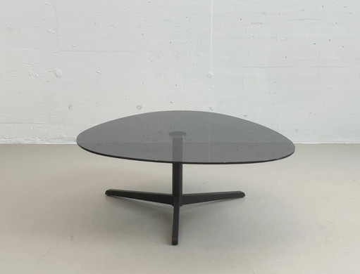 Couchtisch aus Rauchglas im Postmodern-Design