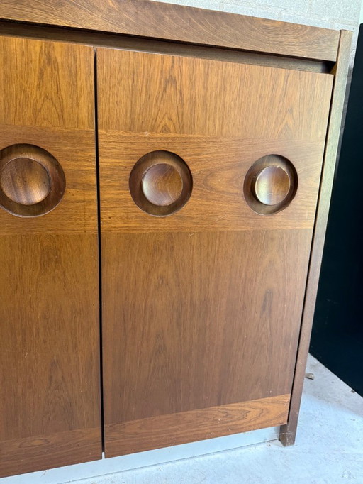 Brutalist mahonie cabinet