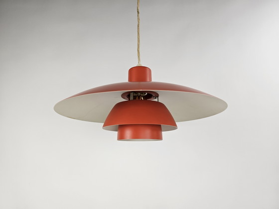 Image 1 of Louis Poulsen PH 4/3 pendant lamp orange metal shades by Poul Henningsen