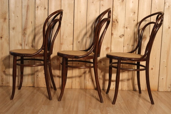 Image 1 of Set aus 6 Hofmann Bistrostühlen, Modell Engelsflügel