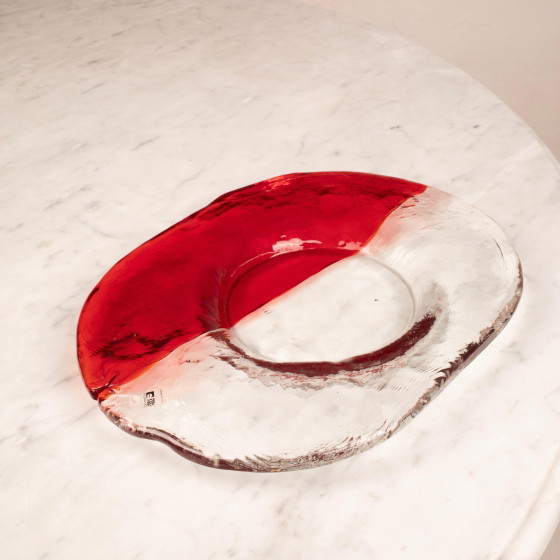 Renato Toso Murano Glas Valet Tray, Rot & Transparent, Italien, 1960er – Dekorative Objekte (photo 13 of 23)