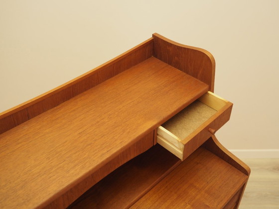 Danish Teak Secretary Desk with Hutch and Pull-Out Writing Surface, 1970s – Storage cabinet, Wood (photo 9 of 17)