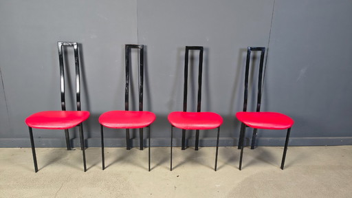 Vintage postmoderne eetkamerstoelen van Cattelan Italila